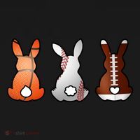 Easter Bunny Football Basketball Baseball Sports Fan Women's Tank Top thumb 5