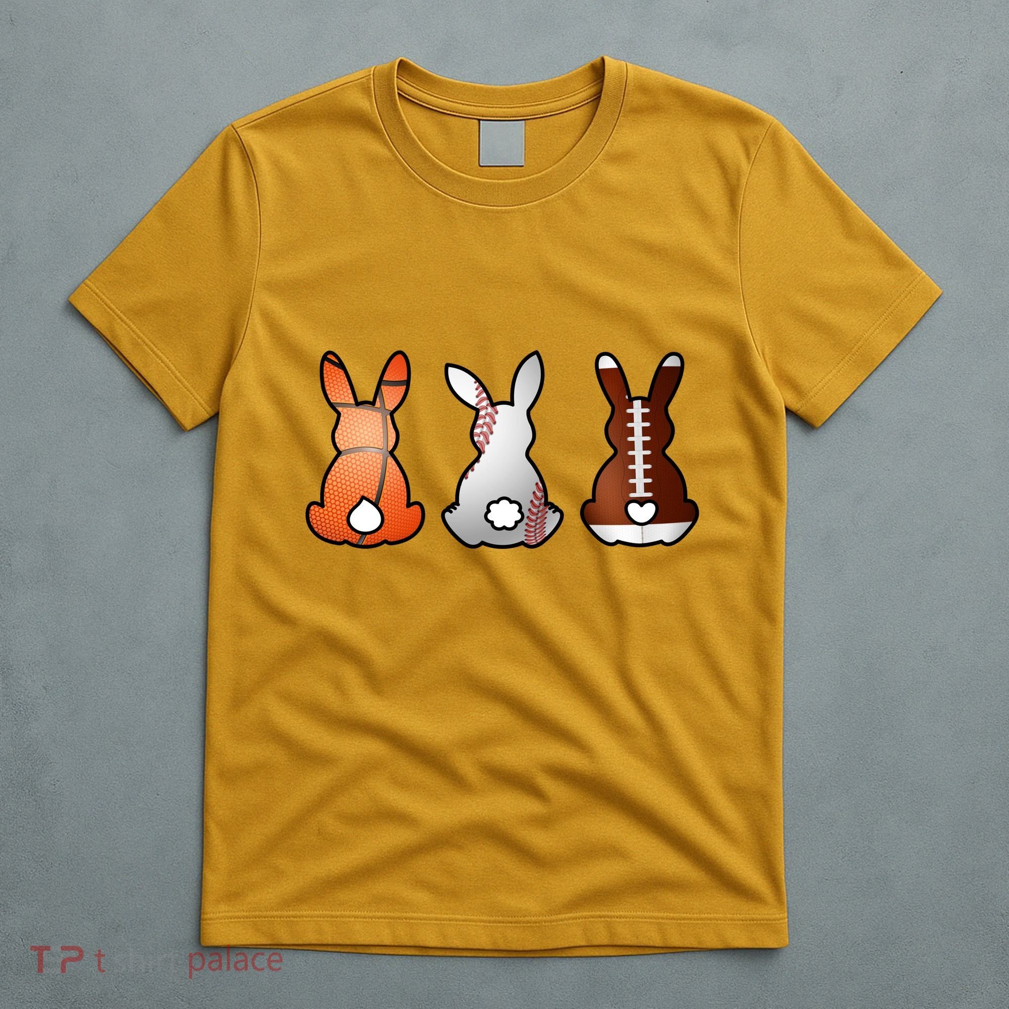 Easter Bunny Football Basketball Baseball Sports Fan T-Shirt