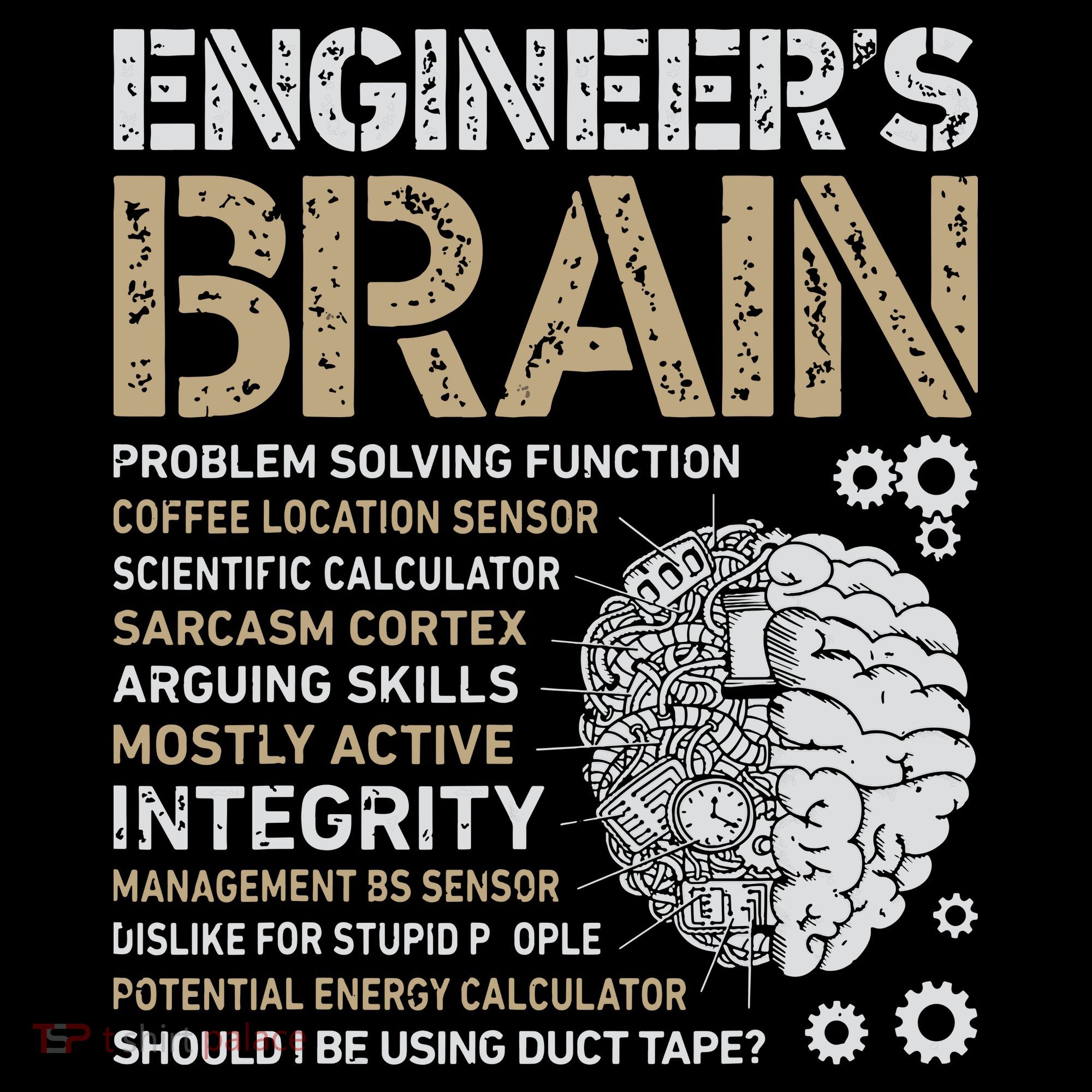 Engineers Brain Funny Process Engineer Men Engineering Gift Backpack
