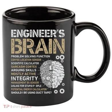 Engineers Brain Funny Process Engineer Men Engineering Gift 11oz C Handle Ceramic Mug