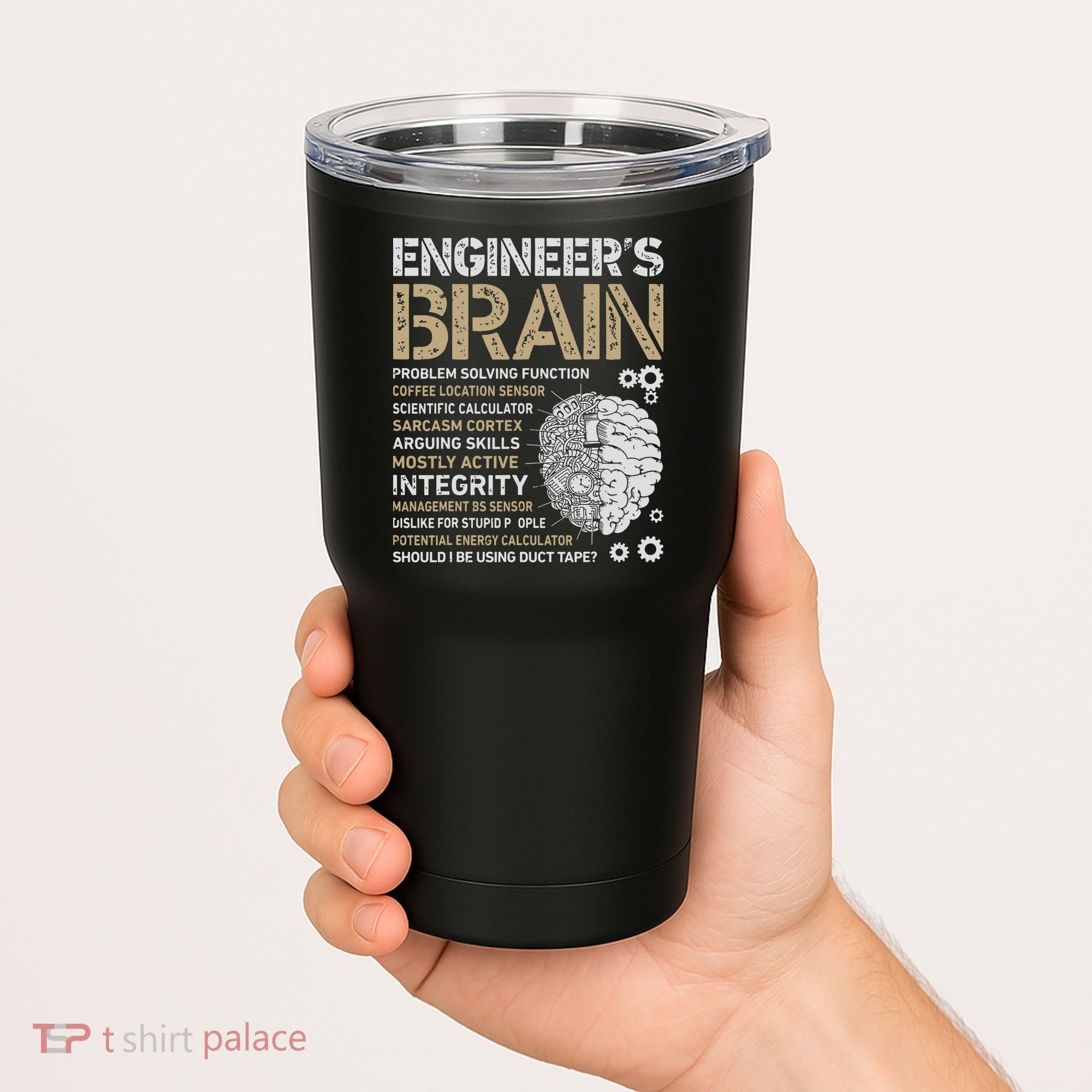 Engineers Brain Funny Process Engineer Men Engineering Gift Tumbler