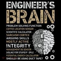 Engineers Brain Funny Process Engineer Men Engineering Gift Ornament thumb 1