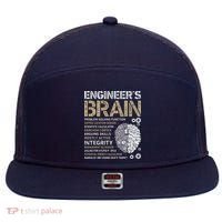 Engineers Brain Funny Process Engineer Men Engineering Gift 7 Panel Mesh Trucker Snapback Hat thumb 0