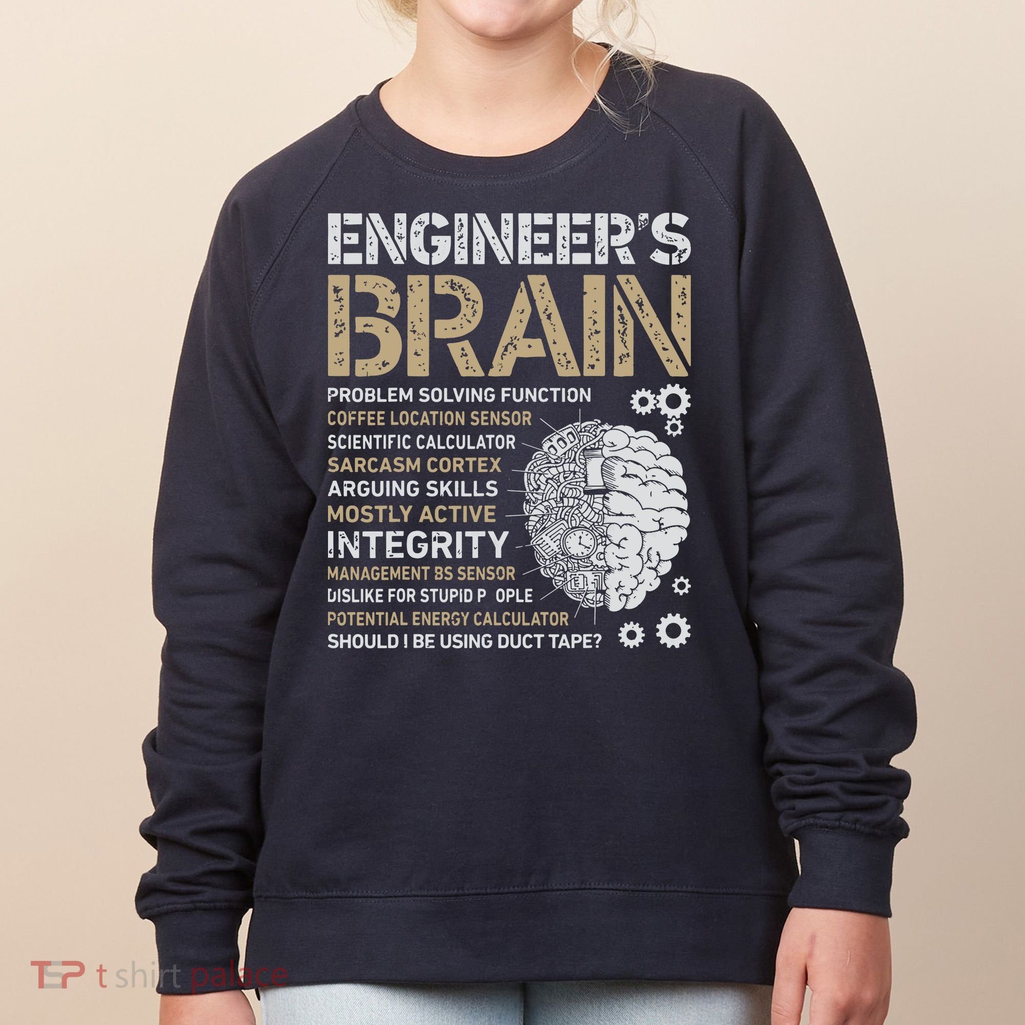 Engineers Brain Funny Process Engineer Men Engineering Gift Women's Sweatshirt