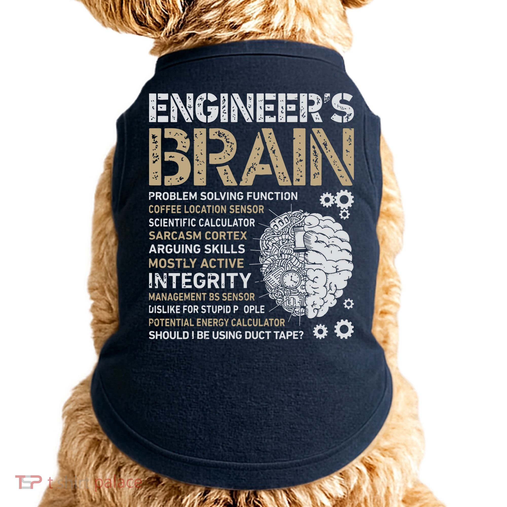 Engineers Brain Funny Process Engineer Men Engineering Gift Doggie Tank