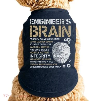 Engineers Brain Funny Process Engineer Men Engineering Gift Doggie Tank