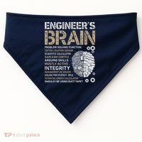 Engineers Brain Funny Process Engineer Men Engineering Gift USA-Made Doggie Bandana thumb 0