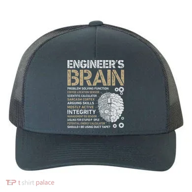 Engineers Brain Funny Process Engineer Men Engineering Gift Yupoong Adult 5-Panel Trucker Hat