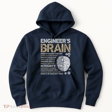 Engineers Brain Funny Process Engineer Men Engineering Gift Hoodie