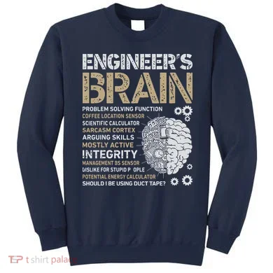 Engineers Brain Funny Process Engineer Men Engineering Gift Sweatshirt