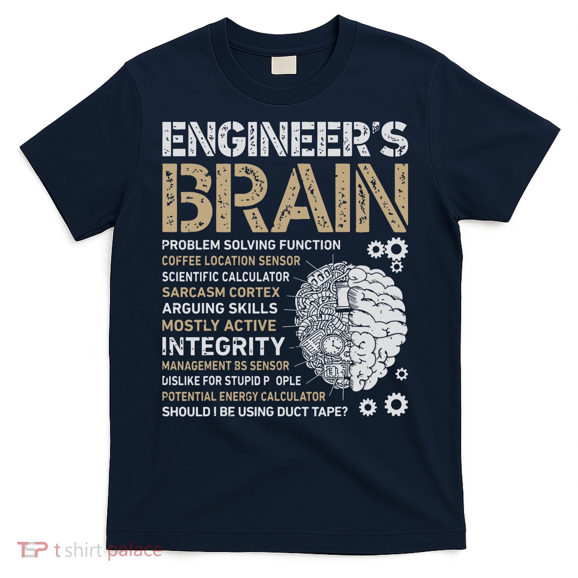 Engineers Brain Funny Process Engineer Men Engineering Gift T-Shirt