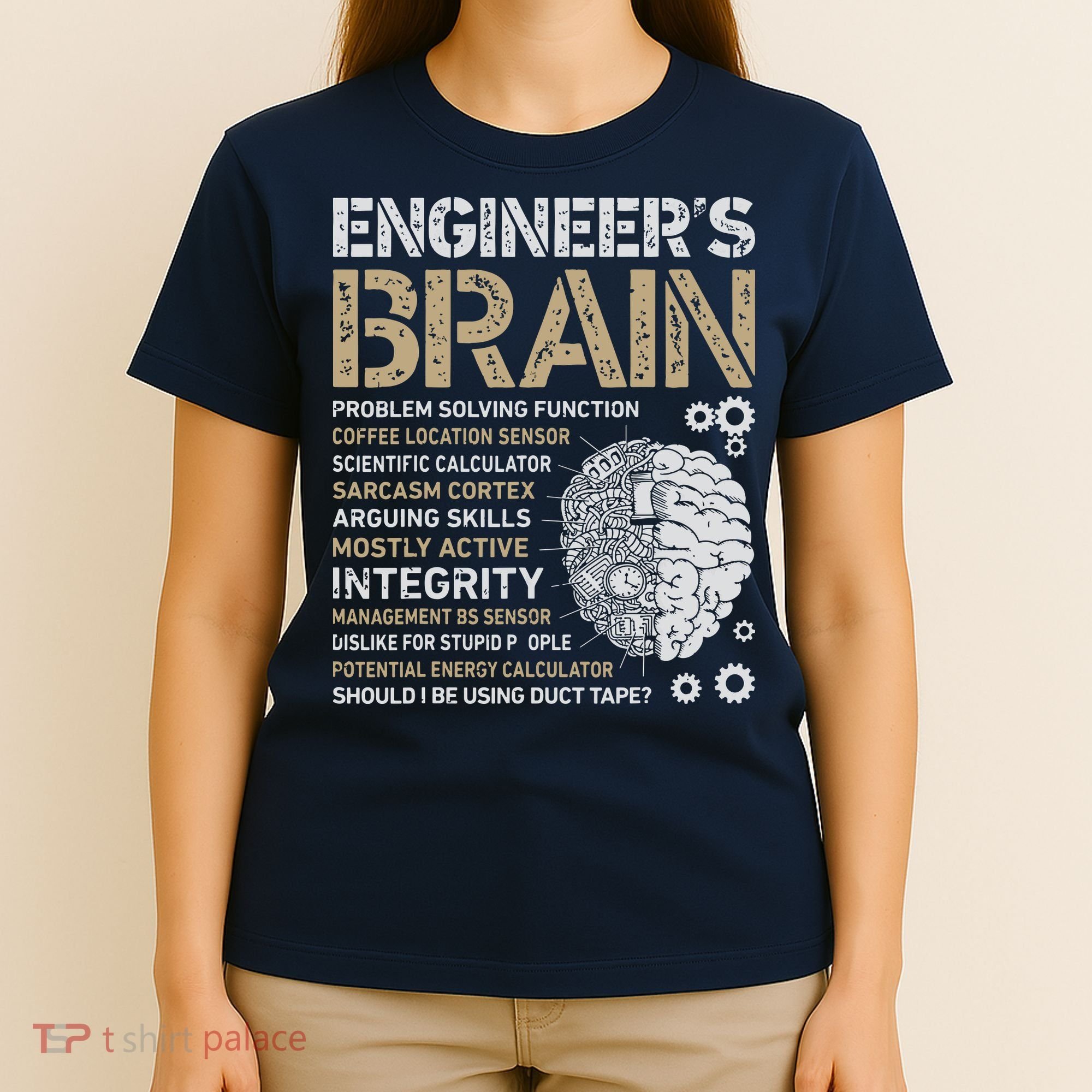 Engineers Brain Funny Process Engineer Men Engineering Gift T-Shirt