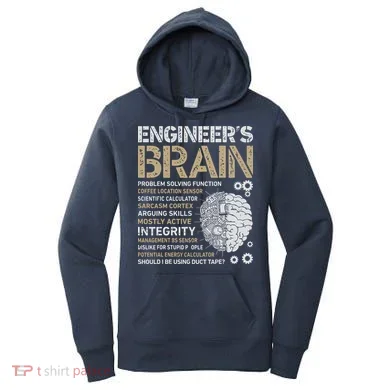 Engineers Brain Funny Process Engineer Men Engineering Gift Women's Hoodie