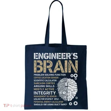 Engineers Brain Funny Process Engineer Men Engineering Gift Tote Bag