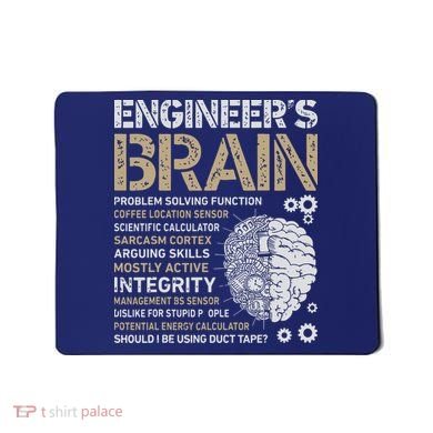 Engineers Brain Funny Process Engineer Men Engineering Gift Mousepad