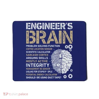Engineers Brain Funny Process Engineer Men Engineering Gift Mousepad