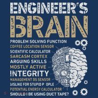 Engineers Brain Funny Process Engineer Men Engineering Gift Mousepad thumb 1