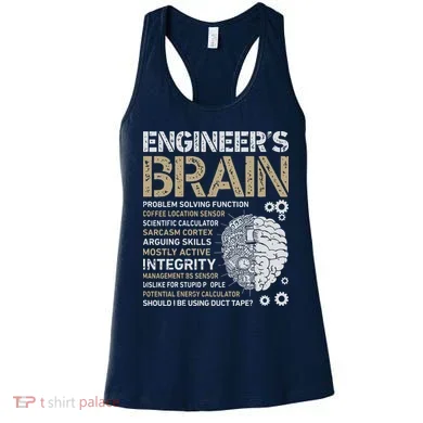 Engineers Brain Funny Process Engineer Men Engineering Gift Women's Tank Top