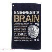 Engineers Brain Funny Process Engineer Men Engineering Gift Golf Towel thumb 0