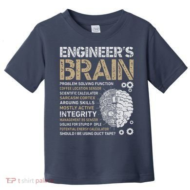 Engineers Brain Funny Process Engineer Men Engineering Gift Toddler T-Shirt