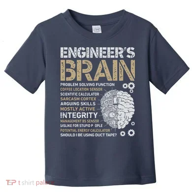 Engineers Brain Funny Process Engineer Men Engineering Gift Toddler T-Shirt
