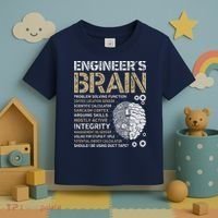 Engineers Brain Funny Process Engineer Men Engineering Gift Toddler T-Shirt thumb 3