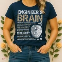 Engineers Brain Funny Process Engineer Men Engineering Gift Women's T-Shirt thumb 2