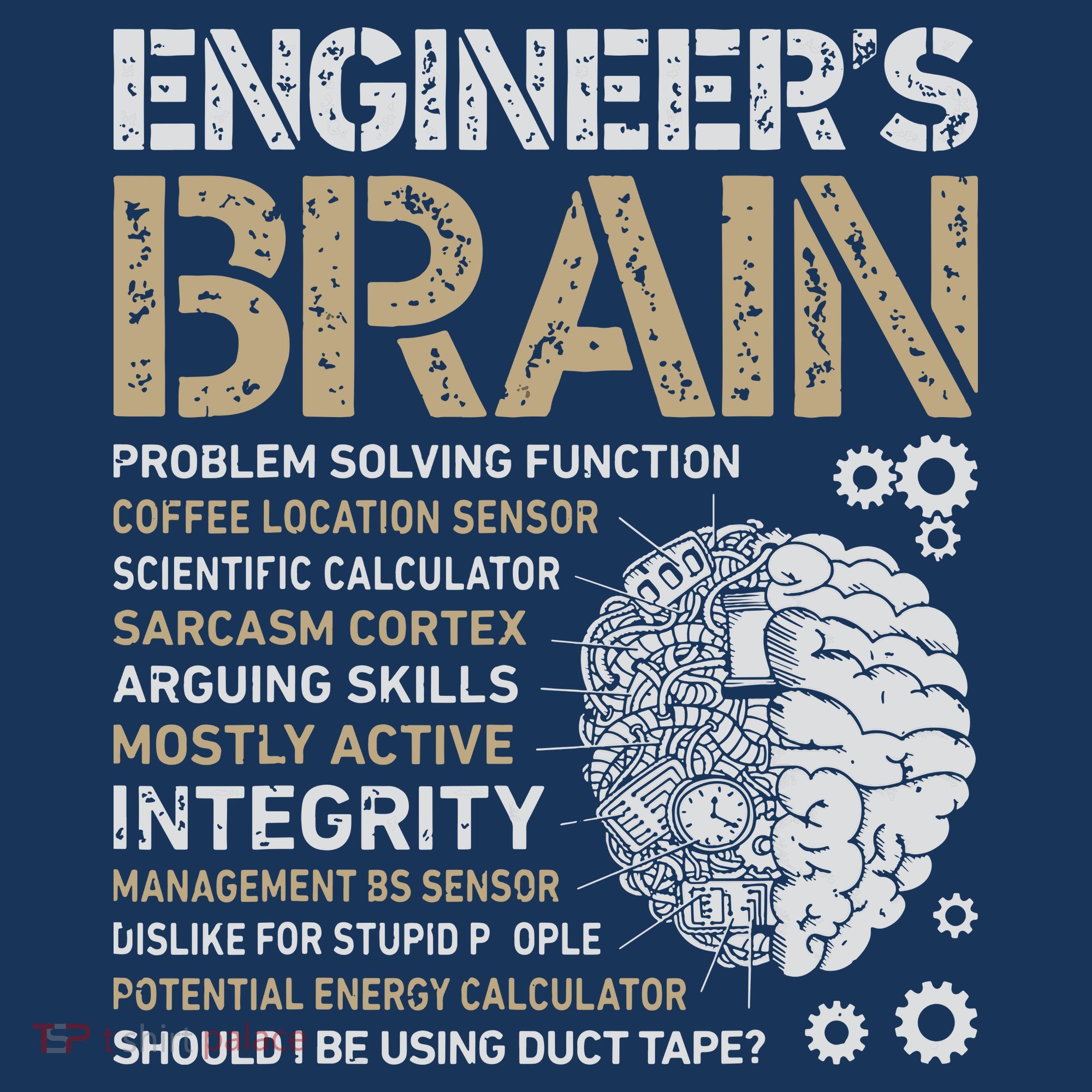 Engineers Brain Funny Process Engineer Men Engineering Gift Women's T-Shirt