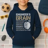 Engineers Brain Funny Process Engineer Men Engineering Gift Kids Hoodie thumb 2