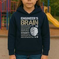 Engineers Brain Funny Process Engineer Men Engineering Gift Kids Hoodie thumb 3