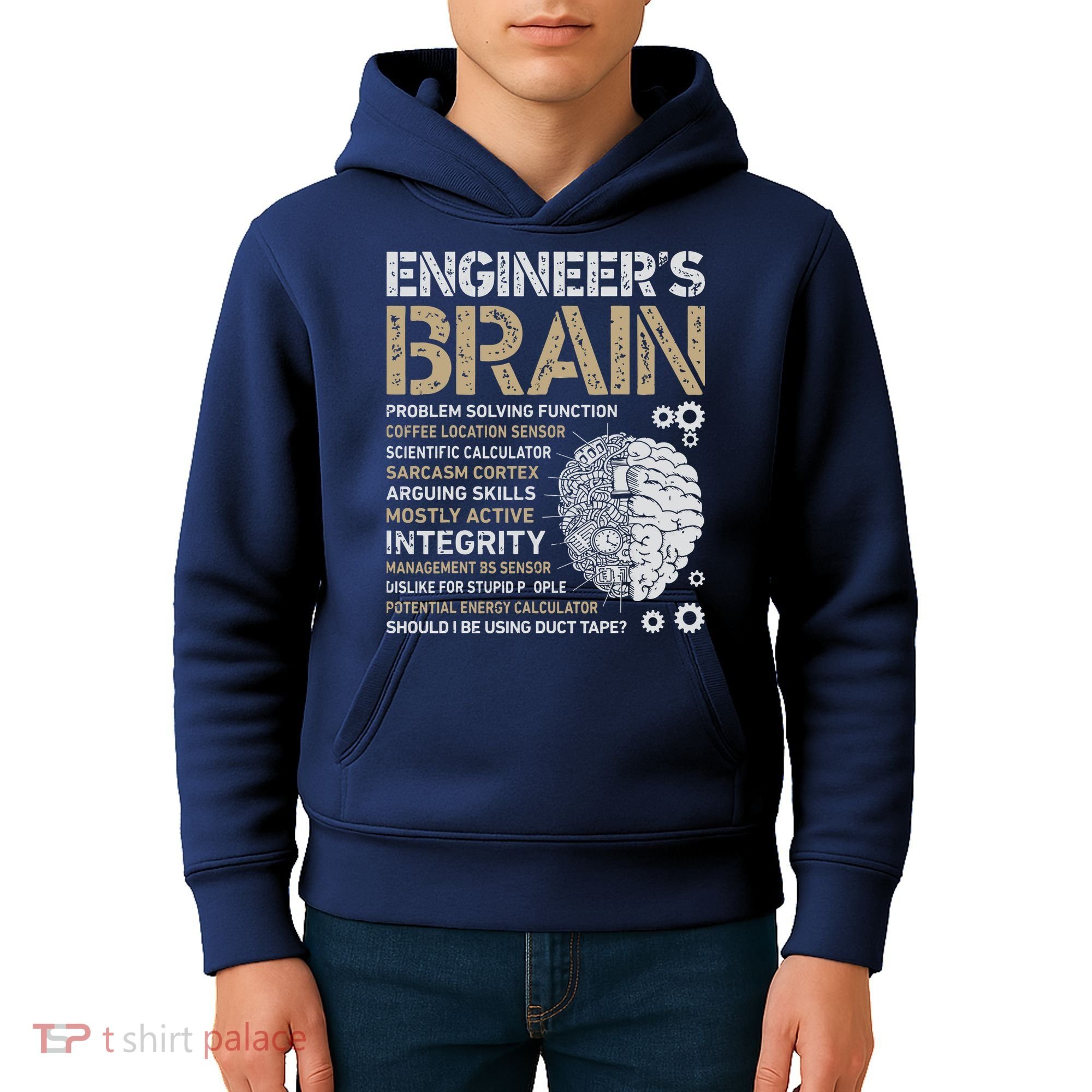 Engineers Brain Funny Process Engineer Men Engineering Gift Kids Hoodie
