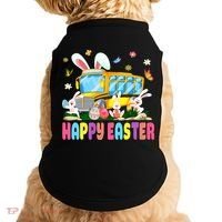 Every Bunny's Favorite School Bus Driver Happy Easter Day Doggie Tank thumb 0