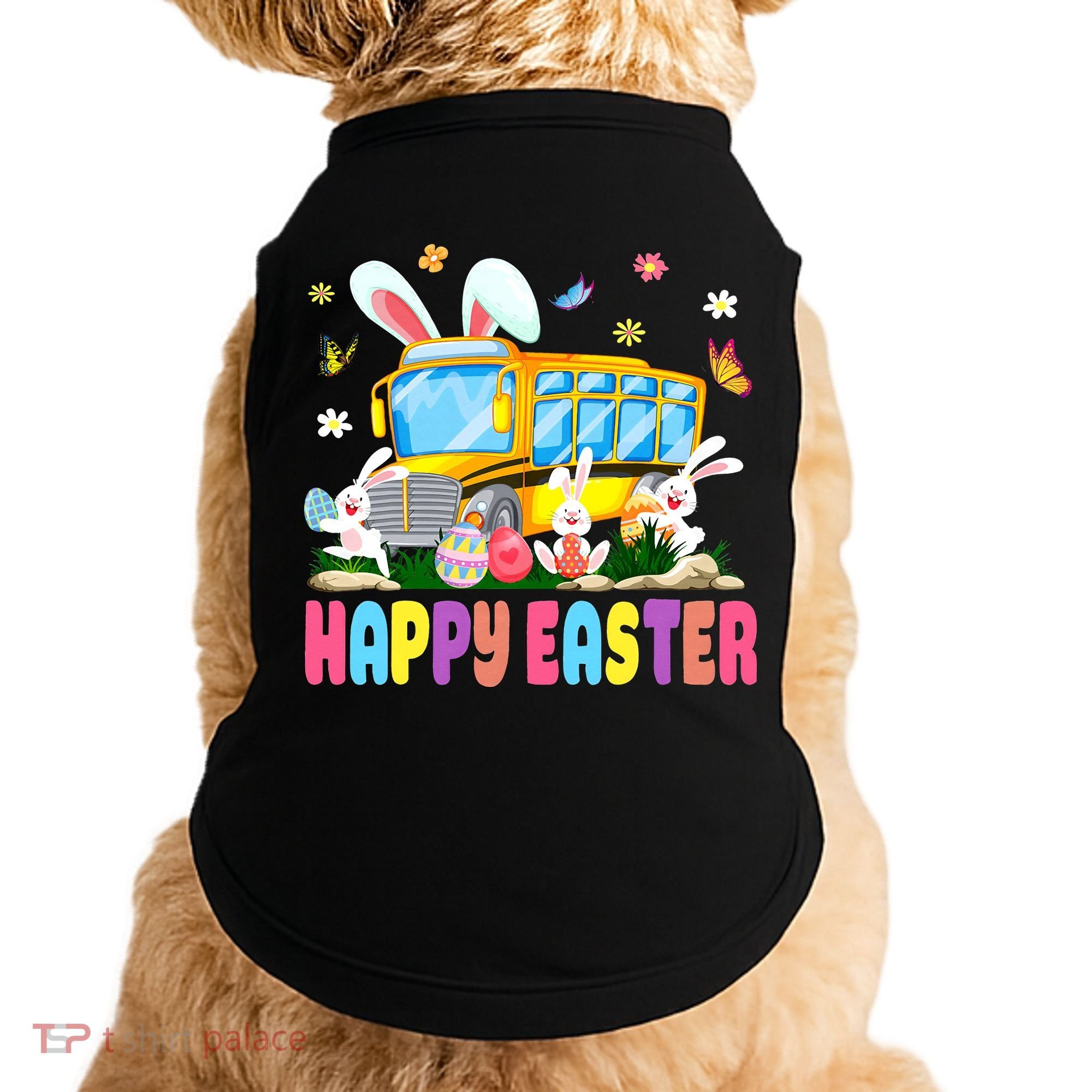 Every Bunny's Favorite School Bus Driver Happy Easter Day Doggie Tank