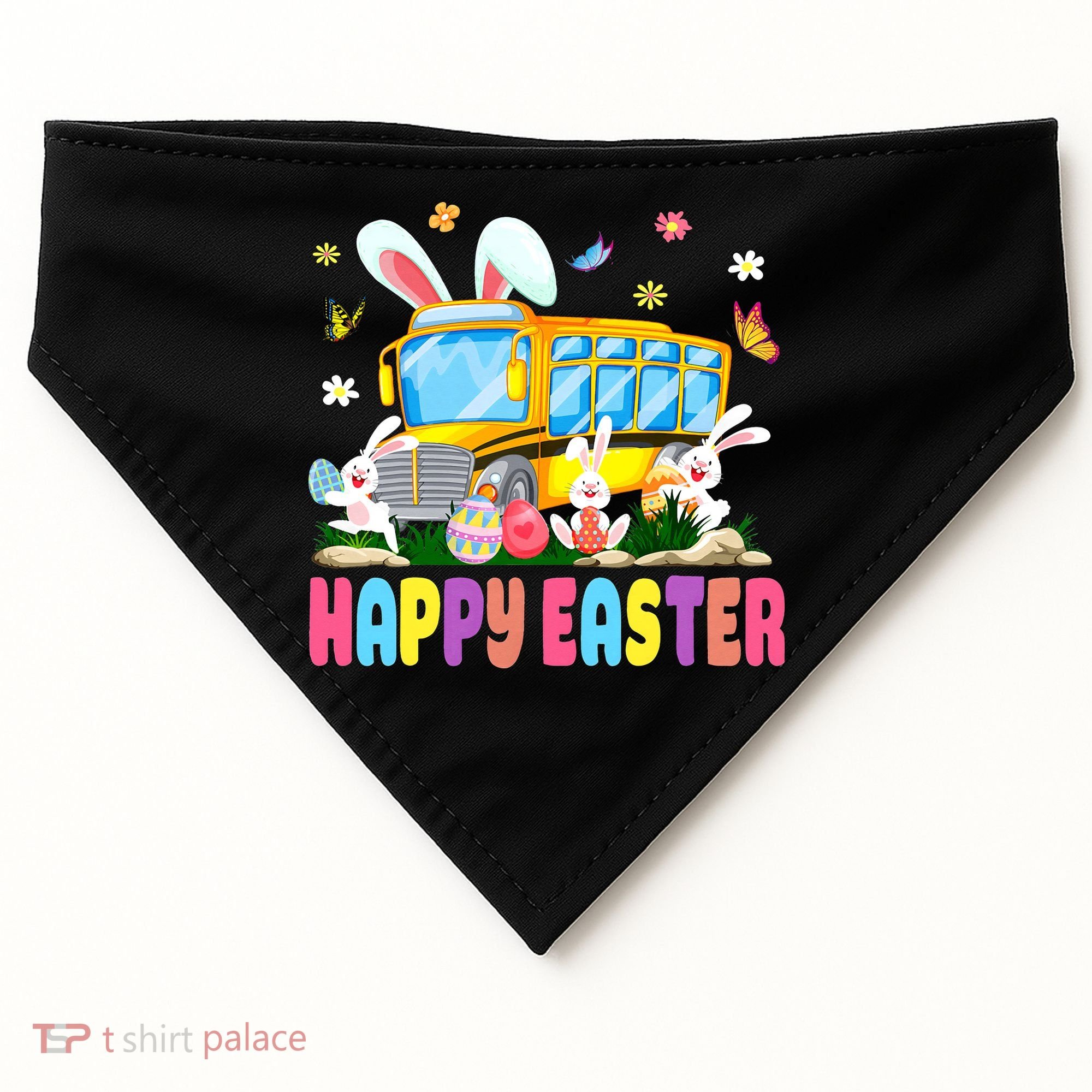 Every Bunny's Favorite School Bus Driver Happy Easter Day USA-Made Doggie Bandana