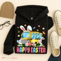 Every Bunny's Favorite School Bus Driver Happy Easter Day Hoodie thumb 4