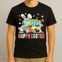 Every Bunny's Favorite School Bus Driver Happy Easter Day T-Shirt thumb 3