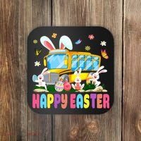 Every Bunny's Favorite School Bus Driver Happy Easter Day Coaster thumb 0