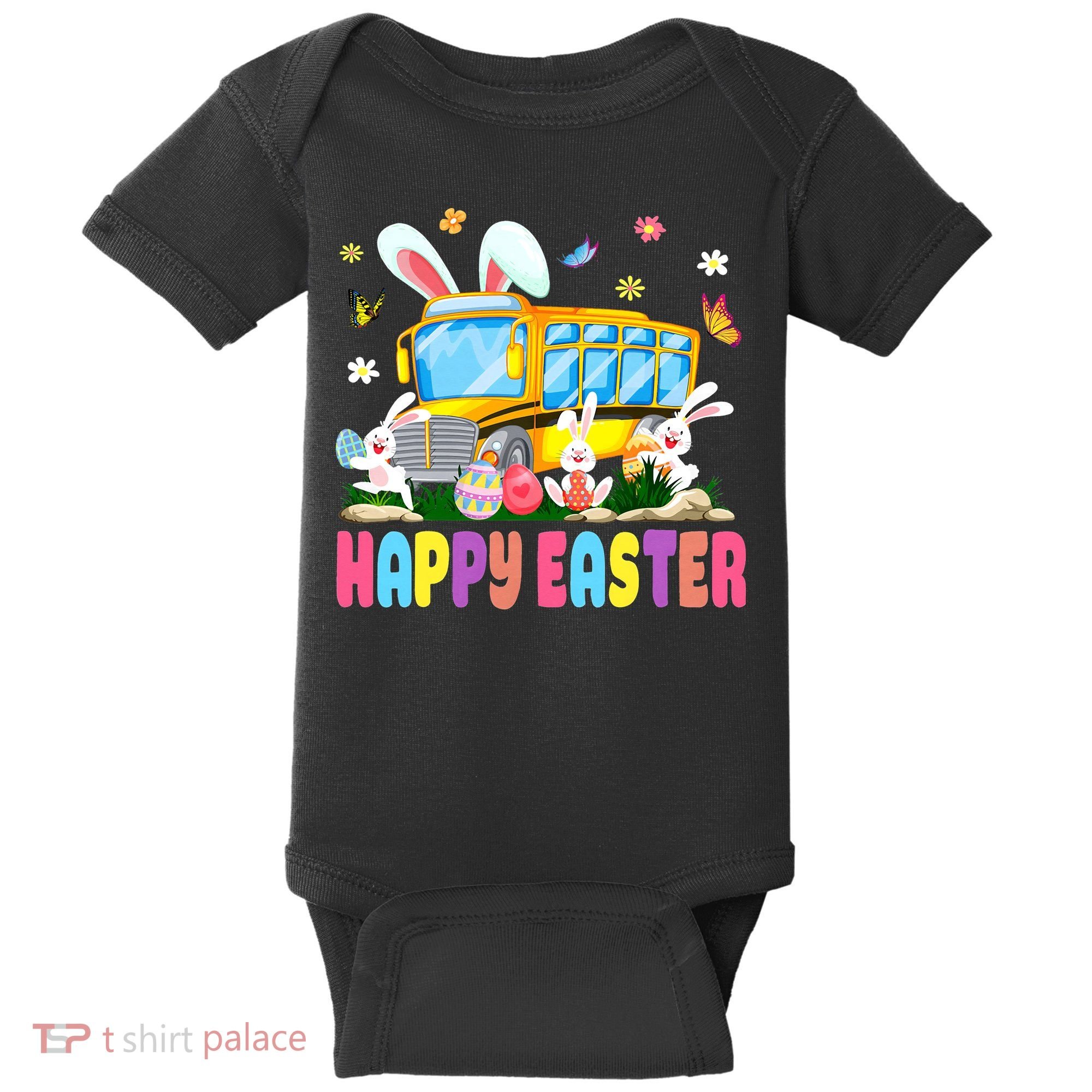 Every Bunny's Favorite School Bus Driver Happy Easter Day Baby Bodysuit