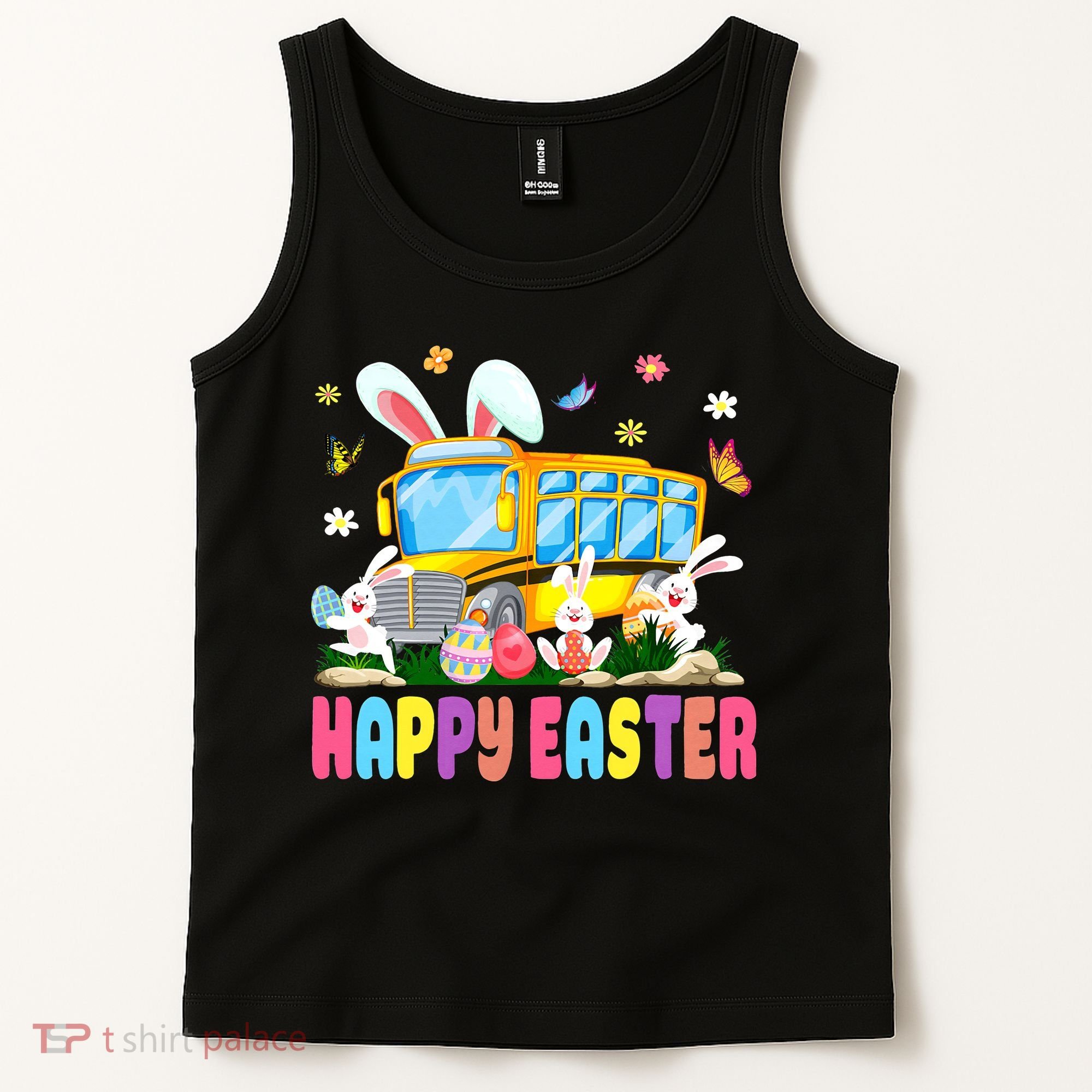 Every Bunny's Favorite School Bus Driver Happy Easter Day Tank Top