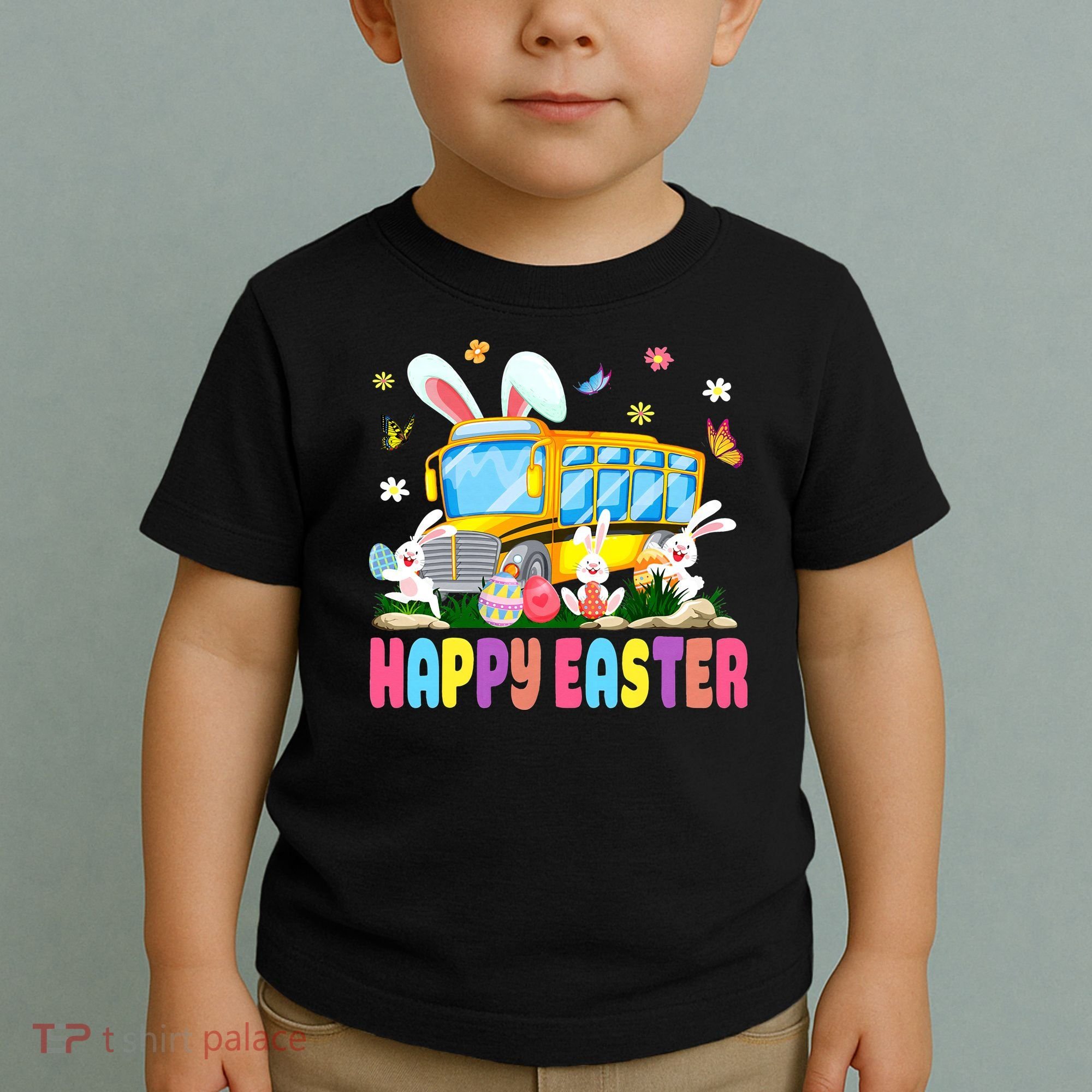 Every Bunny's Favorite School Bus Driver Happy Easter Day Toddler T-Shirt