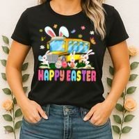 Every Bunny's Favorite School Bus Driver Happy Easter Day Women's T-Shirt thumb 2