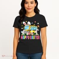 Every Bunny's Favorite School Bus Driver Happy Easter Day Women's T-Shirt thumb 4
