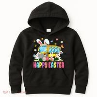 Every Bunny's Favorite School Bus Driver Happy Easter Day Kids Hoodie thumb 0