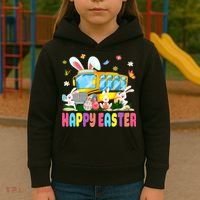 Every Bunny's Favorite School Bus Driver Happy Easter Day Kids Hoodie thumb 3