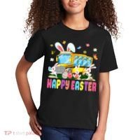 Every Bunny's Favorite School Bus Driver Happy Easter Day Kids T-Shirt thumb 2