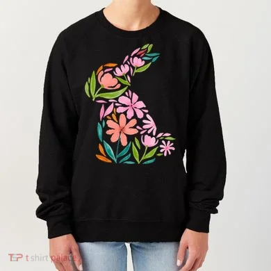 Easter Bunny Flower Holiday Women's Sweatshirt