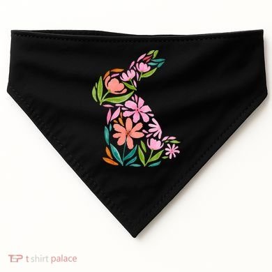 Easter Bunny Flower Holiday USA-Made Doggie Bandana