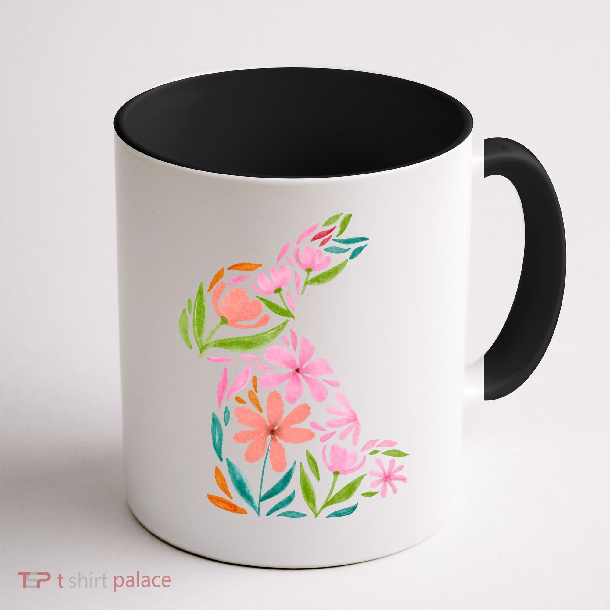 Easter Bunny Flower Holiday Coffee Mug