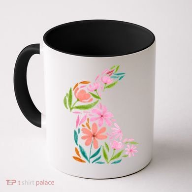 Easter Bunny Flower Holiday Coffee Mug