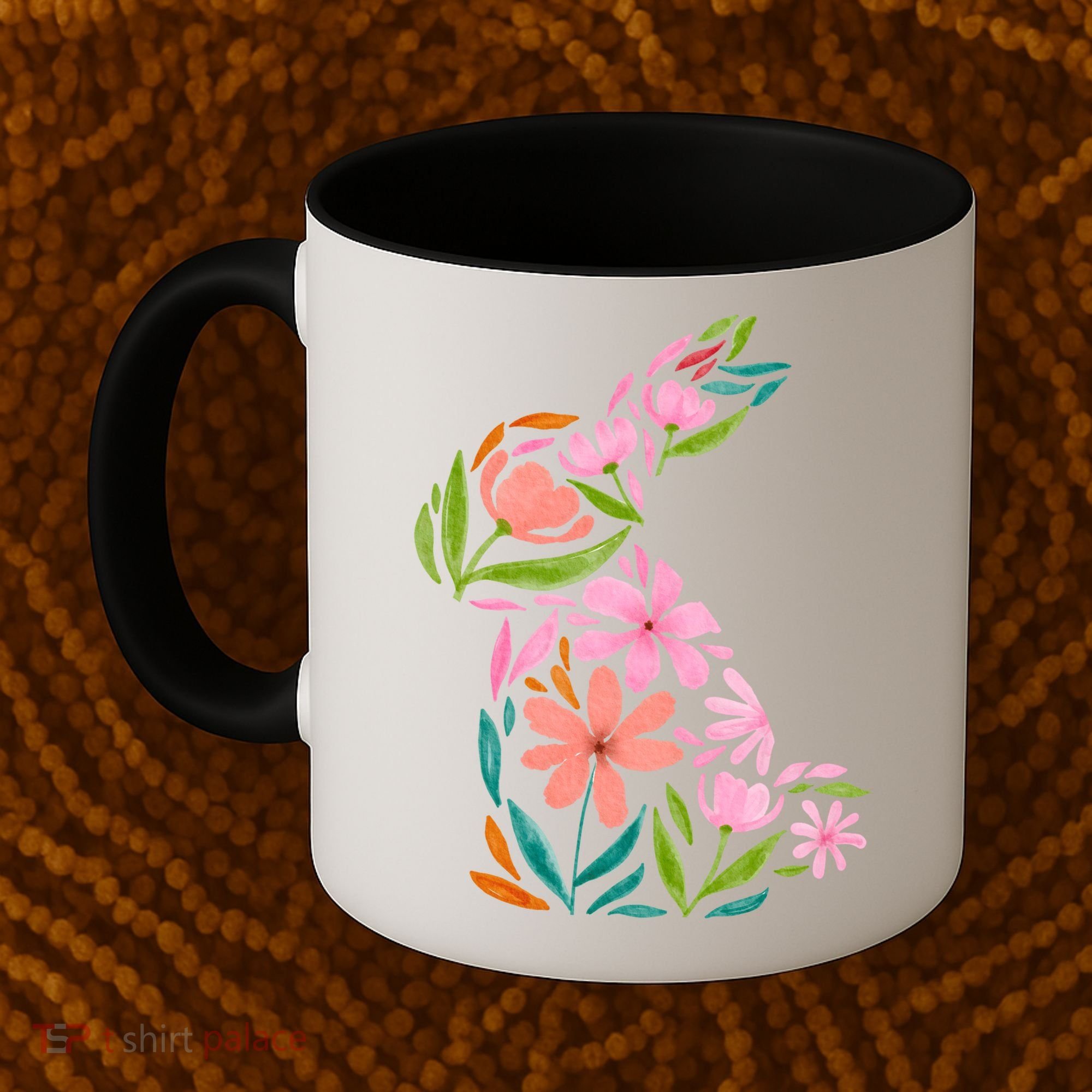 Easter Bunny Flower Holiday Coffee Mug